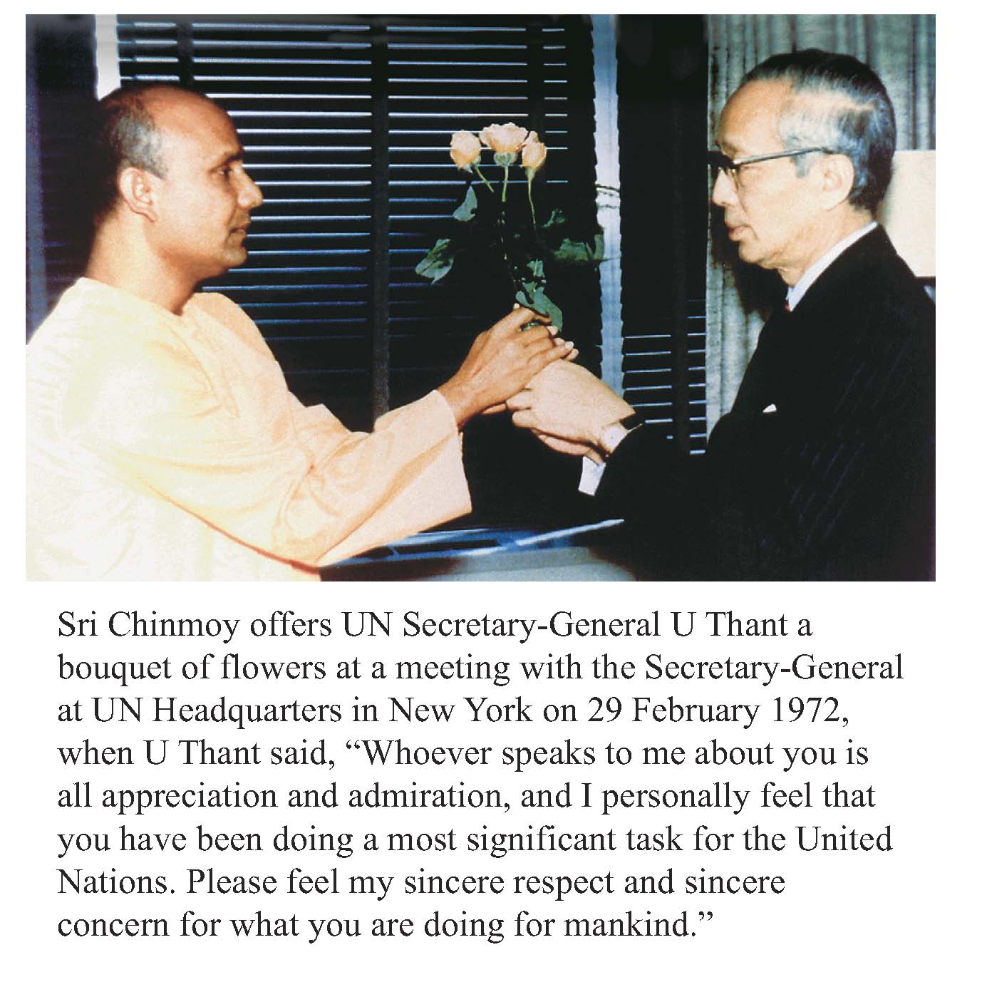 U Thant and Sri Chinmoy